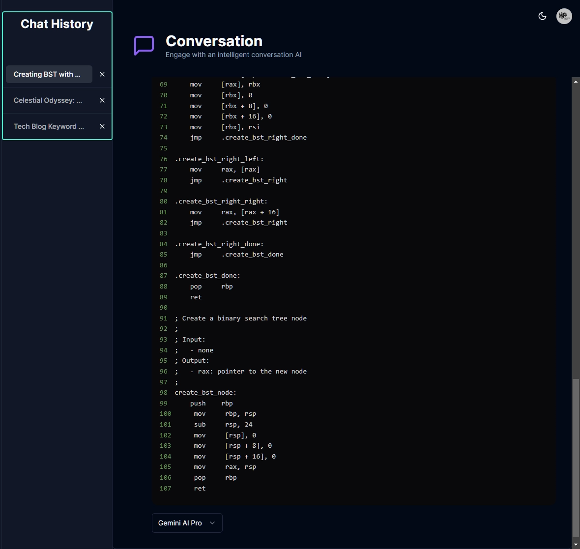 new chat layout
